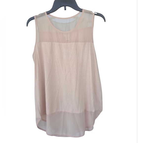 Chico's Tops - Chico's Elegant Pink Woven Knit Top Sz M Sleevless Layered New